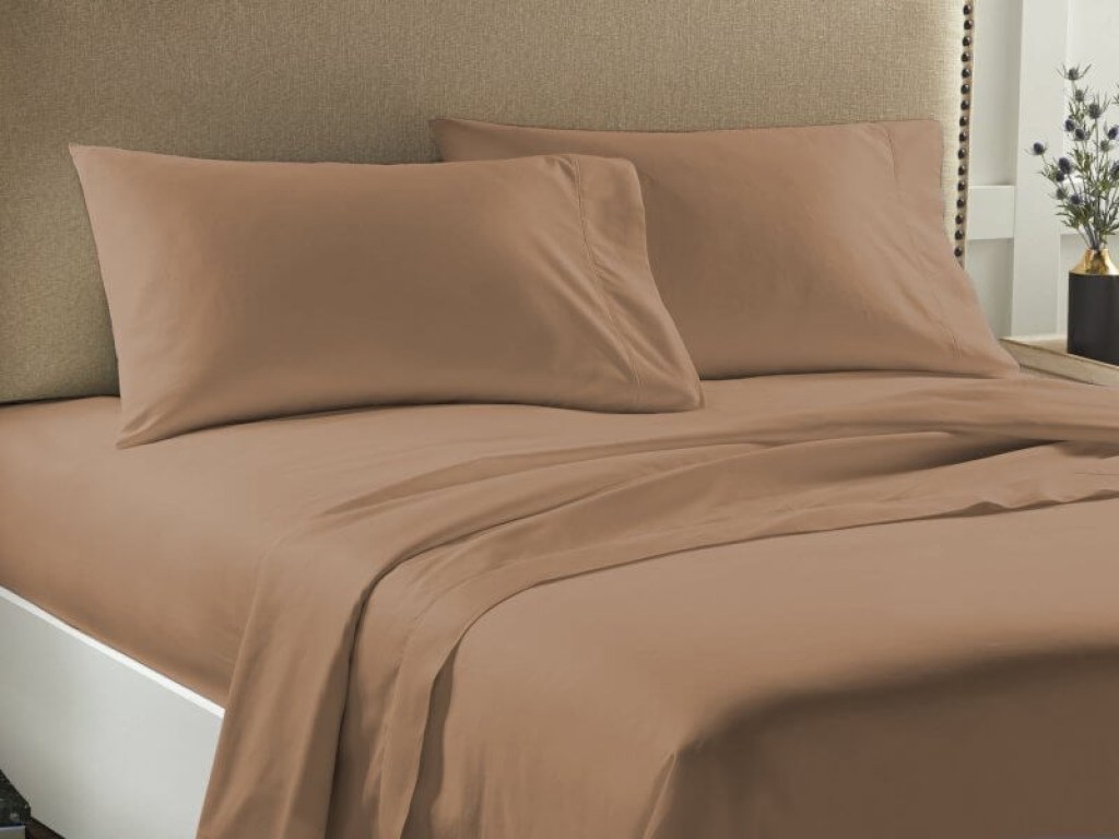 Σετ Σεντόνια Μονά Μονόχρωμα Μπεζ Economy Γαρύφαλλο | Γαρύφαλλο - Λευκά Είδη